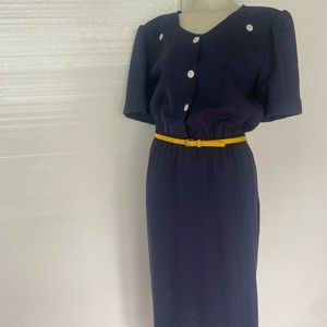Vintage short sleeve blouson dress! All occasions!